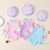 Girls' long-sleeved swimsuit