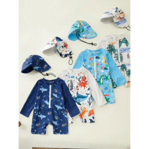 Boys' one-piece swimsuit set